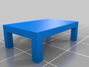 coffee table model furniture 3d printer easy print floorplan free geometry household miniature openscad parametric scale simple 3d print model - Mito3D