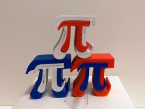little pi big math art mathematical symbol symbols 3d print model - Mito3D