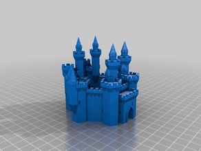 özelleştirilmiş büyük kale jeneratör binalar yapılar 3d print model - Mito3D