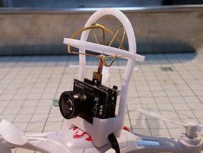 whoopinator - gerçek dört kamera monte edin rc araç drone minik haykırış 3d print model - Mito3D