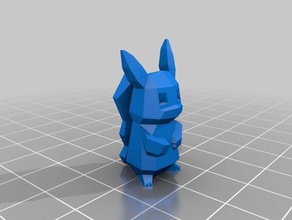 low-poly pikachu Schwanz fester Körper - Spielzeug Spiel Zubehör 3d print model - Mito3D