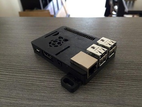 raspberry pi 3 hybrid slim case electronics 3d print model - Mito3D