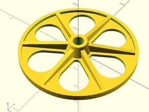 tekerlek rc slowflyer shockflyer parametrik openscad araç uçak 3d print model - Mito3D