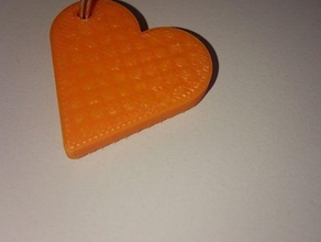 simple heart keychain 3d printing 3d print model - Mito3D
