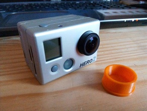 gopro hero 2 bouchon d'objectif de la caméra élastiques photo 3d print model - Mito3D