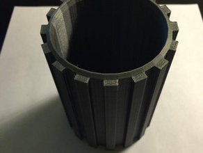 Getriebe geformten Schreibgerät cup - Organisation blender 3d print model - Mito3D