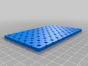 vex plate 6x10 grid 4 mm thick engineering customized 3d print model - Mito3D