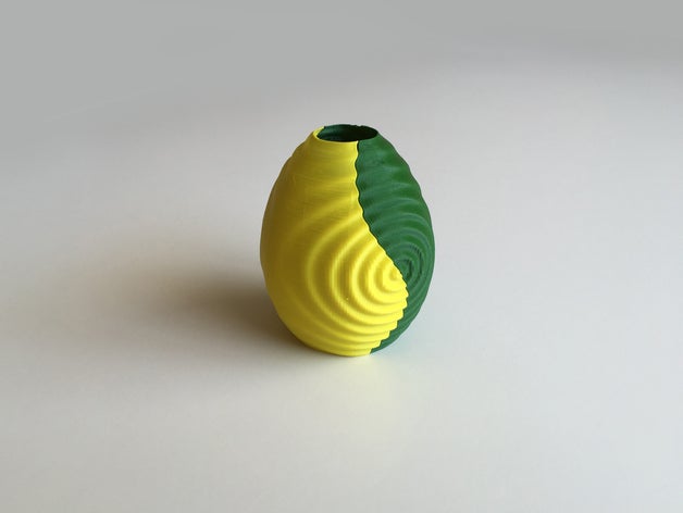 ripple vase dual extrusion 2 color 3d printing 3D print model - Mito3D
