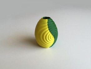 ripple vase dual extrusion 2 Farben 3d drucken 3d print model - Mito3D