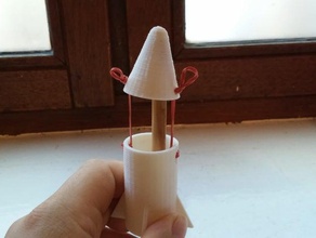 banda de goma cohetes mecánica juguetes 3d print model - Mito3D