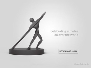 athletic statue sculptures 3dmodel athletics sports 3d print model - Mito3D