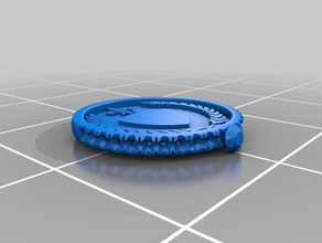 improved basic coin pendant keychains 3d print model - Mito3D
