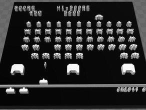 space invaders art 1980s nintendo 3d print model - Mito3D