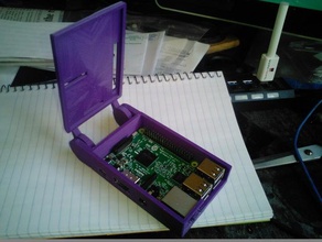 flip top pi 3 caso eletrônica raspberry 3d print model - Mito3D