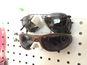 pegboard peg board sunglasses glasses holder organization 3d print model - Mito3D