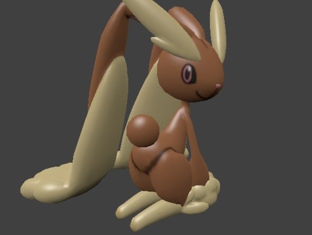 lopunny creatures cute kawaii pokemon go sexy 3D print model - Mito3D