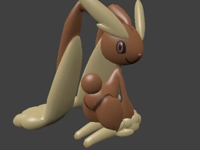 lopunny le creature carino kawaii pokemon andare sexy 3d print model - Mito3D