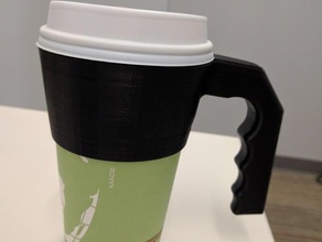 taza de papel la manija cocina comedor el café titular copa desechable té 3d print model - Mito3D