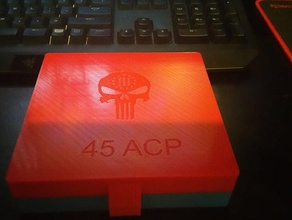 45acp 100 redonda caja de munición deporte al aire libre 3d print model - Mito3D