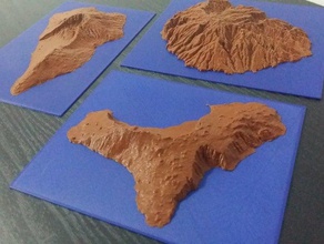 palma, la gomera e el hierro, isole canarie altri 3d print model - Mito3D