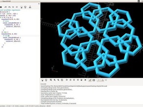 snowflake02 per la matematica art openscad ornamento 3d print model - Mito3D