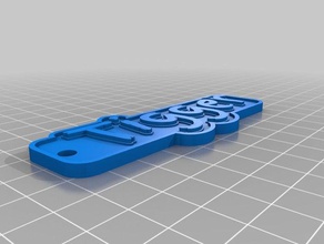 tigger my customized multiline tag keychain keychains 3d print model - Mito3D