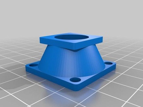 my customized parametrizable any size fan adapter manifold tube angle 3d printing 3d print model - Mito3D