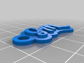 tian de porte-clés personnalisé 3d print model - Mito3D