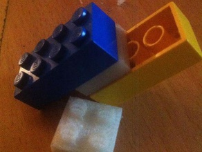 lego Doppel-Seite 2x2 - Spielzeug Spiele adapter alajaz brick Steine legos neue 3d print model - Mito3D