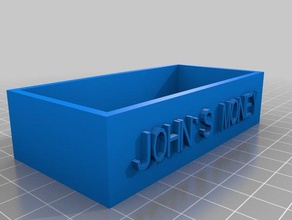johns dinero de la oficina personalizado 3d print model - Mito3D