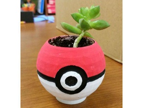 pokeball plantador ao ar livre jardim pokemon 3d print model - Mito3D