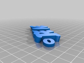 my customized iamburnys v2text irene keychains 3d print model - Mito3D