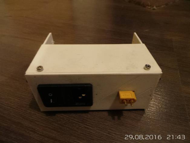 12v 360w couvercle du bloc d'alimentation iec connecteur xt60 3d de l'imprimante pièces led 3D print model - Mito3D