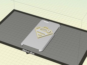 superman iphone 6 case mobile 3d print model - Mito3D