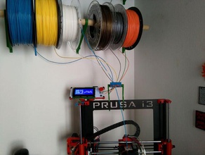 filament spool-Wand-Berg-hub - Organisation filament-guide spool holder 3d print model - Mito3D