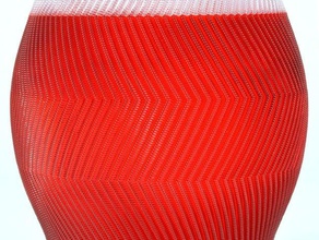 Fischgräten-vase Dekor benitosanduchi ben malouf geometrische Lampe ziemlich spiral vase Teelicht twisted Zick-Zack 3d print model - Mito3D