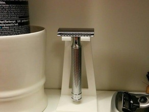 safety razor stand bathroom 3d print model - Mito3D