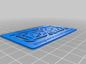 il mio personalizzato thingiverses biglietto da visita i segni loghi 3d print model - Mito3D