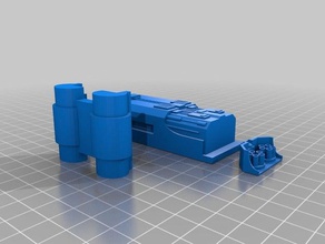 mega mitrailleuse gatling 3d l'impression 3d print model - Mito3D
