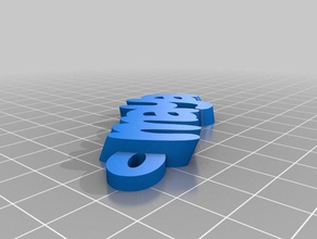 il mio personalizzato iamburnys v2text nome keyfob portachiavi maya 3d print model - Mito3D