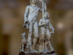dionysos pan panther scans replicas 3d printing scan god greek man myth mythology nude sculpture 3d print model - Mito3D
