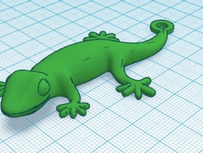 gecko keyring 3d printing 3d print model - Mito3D