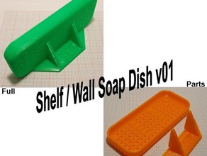 dbs shelf wall soap dish bathroom soapdish mountable 3d print model - Mito3D