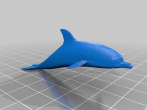 baja poli delfín las esculturas animal delfin los delfines lowpoly 3d print model - Mito3D