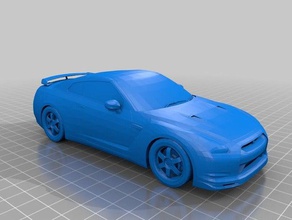 nissan gtr 2010 de l'automobile voiture course 3d print model - Mito3D