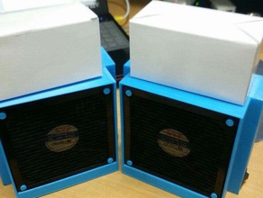 gil3d mini air purifier office 120mm fan cleaner dust filter cooler hepa 3d print model - Mito3D