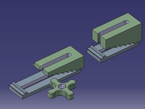 perfil baixo, passo bloco de grampos cnc m6 remix a máquina ferramentas 3d print model - Mito3D