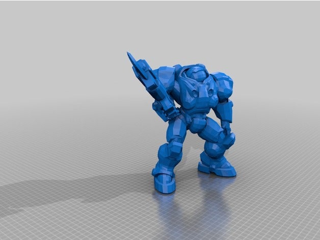 kahramanlar raynor fırtına insanlar blizzard karakter şekil starcraft video oyunu 3D print model - Mito3D