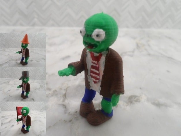 zombie Skulpturen pvz 3D print model - Mito3D