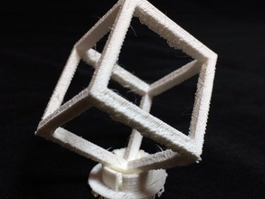 cubo diagonal para cima matemática 3d print model - Mito3D
